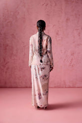 PRINTED JACKET DRAPE SKIRT